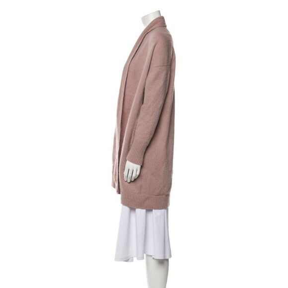 Naadam Authentic Solid Mauve Pink 100% Cashmere Cardigan Sweater Medium Large - Picture 2 of 7